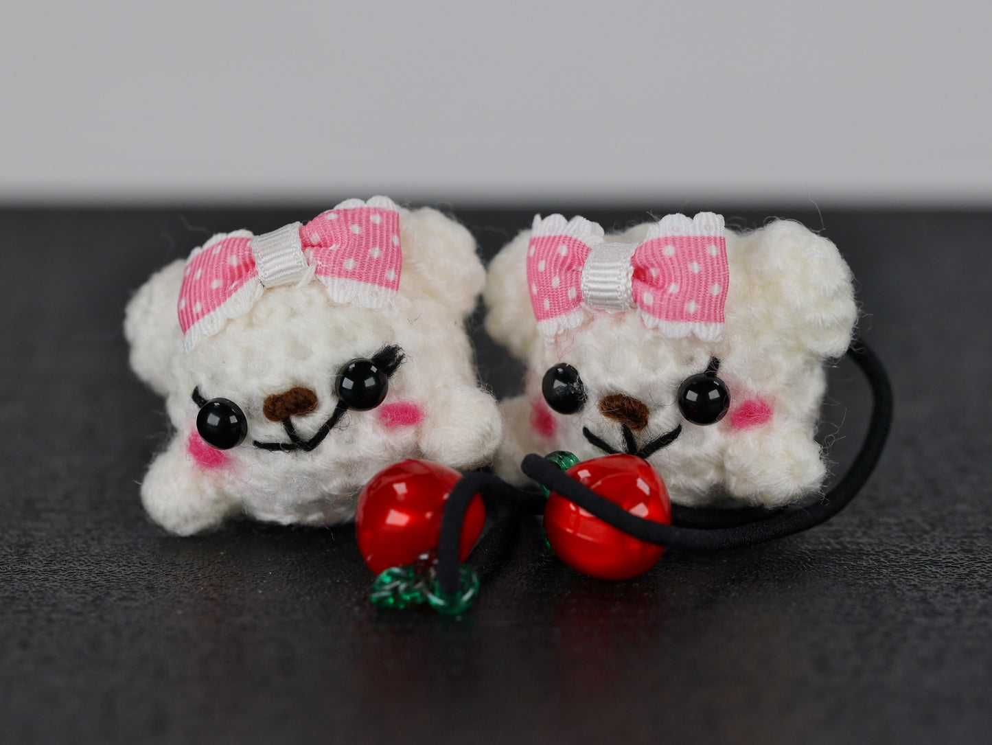 Kawaii, Heir tie, Handmade, 2 pieces set, Made in Japan, Japanese hand craft, Masaya Watanabe