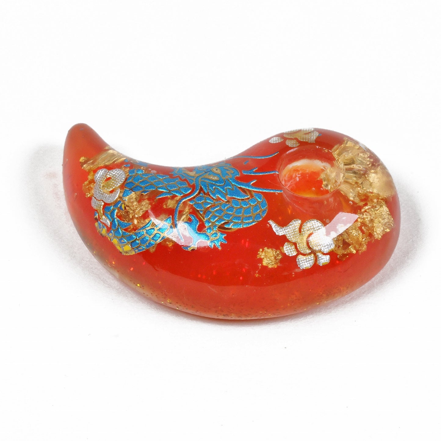 Magatama, Orange Magatama, Japanese talisman, Magatama pendant, Spiritual protection, Japanese charm, Talisman charm, Magatama charm, orgonite protection, Orange Magatama, handmade charm, handmade magatama, made in japan, free shipping