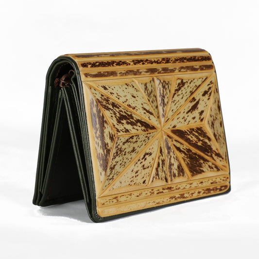 Bamboo Bifold Wallet, Gift for Dad, Gift for hasbund, Japanese bifold wallet, bamboo wallet,