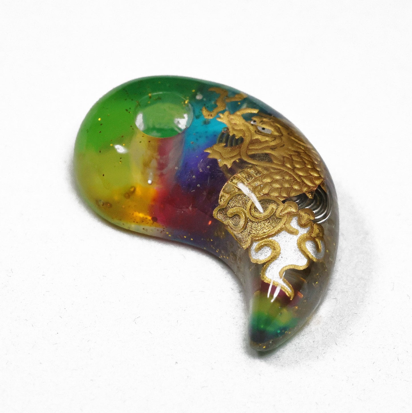 Magatama, Japanese talisman, Magatama pendant, Spiritual protection, Japanese charm, Talisman charm, Magatama charm, Orgonite protection, Rainbow Magatama, handmade charm, handmade magatama, made in japan, free shipping