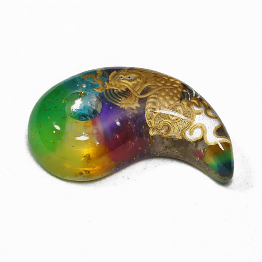 Magatama, Japanese talisman, Magatama pendant, Spiritual protection, Japanese charm, Talisman charm, Magatama charm, Orgonite protection, Rainbow Magatama, handmade charm, handmade magatama, made in japan, free shipping