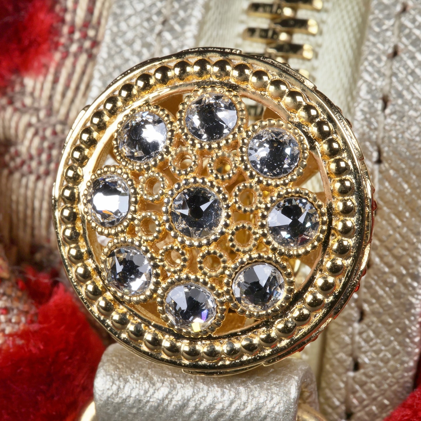 Boxy Zipper Pouch, Luxury zipper pouch, Mini Pouch, Red Mini bag, Fabric pouch, Fabric pochette, Mini pochette, Kinkazanori fabric, Free Shipping