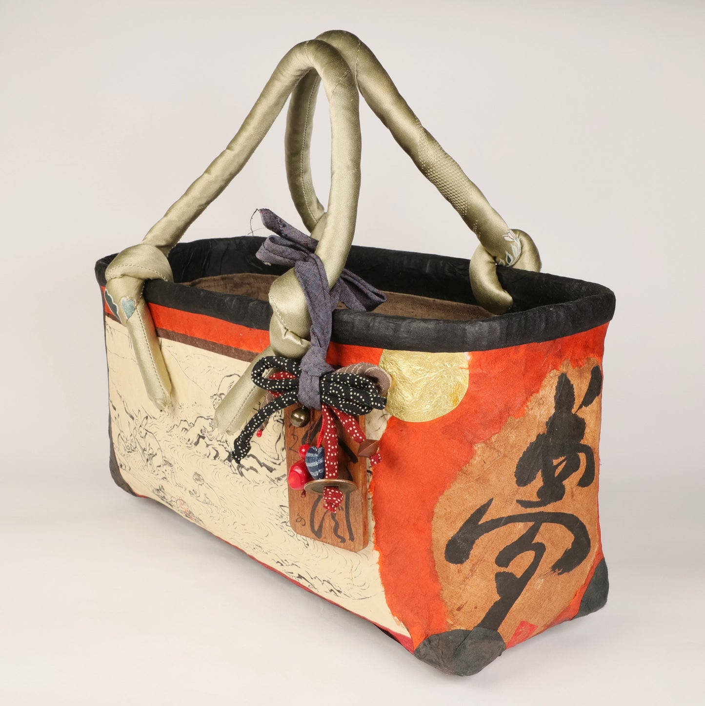 Ikkanbari bascket, Ikkanbari bag, Japanese traditional bascket, handmade in Japan, top handle bag, Japanese tote bag, Free Shipping