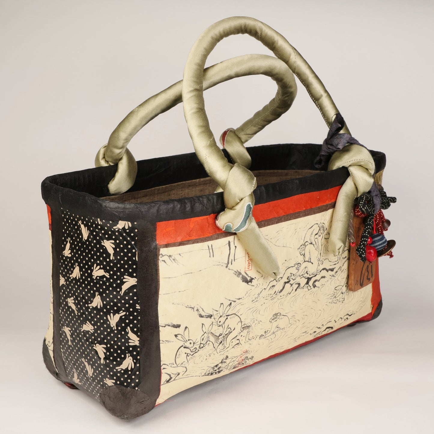 Ikkanbari bascket, Ikkanbari bag, Japanese traditional bascket, handmade in Japan, top handle bag, Japanese tote bag, Free Shipping