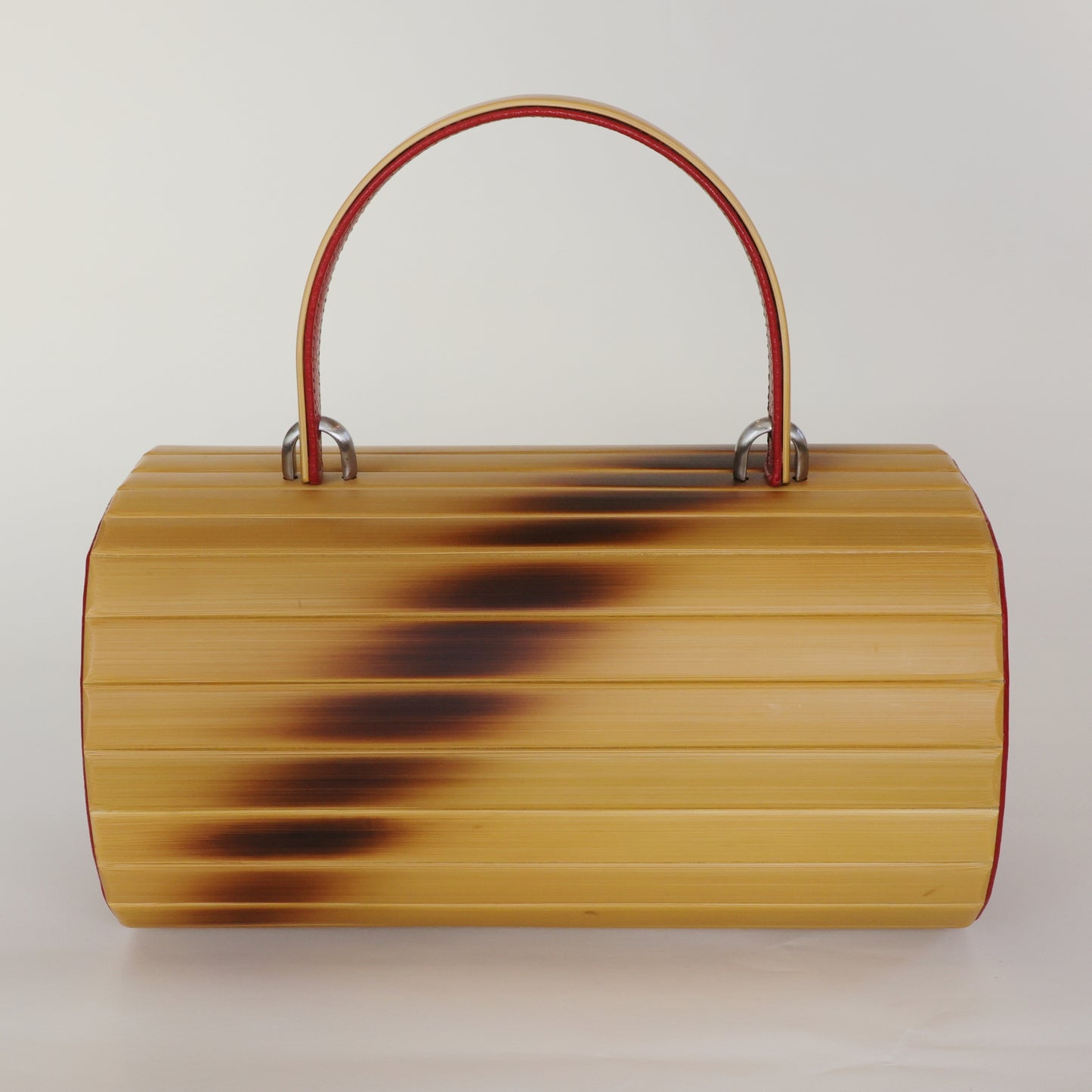 Round Handbag , Bamboo Handbag, Cylinder Handbag, Handmade, Made in Japan, Japanese Handbag, Bamboo Bag , Gift for women, Womens Gift