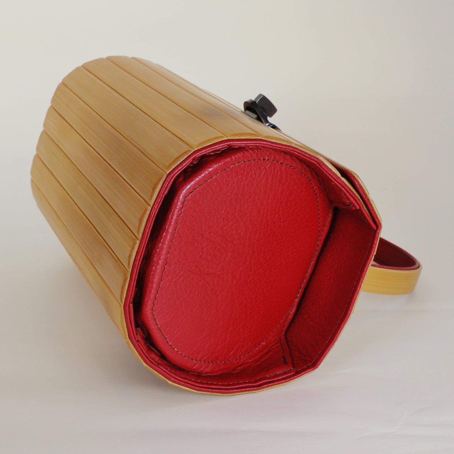 Round Handbag , Bamboo Handbag, Cylinder Handbag, Handmade, Made in Japan, Japanese Handbag, Bamboo Bag , Gift for women, Womens Gift